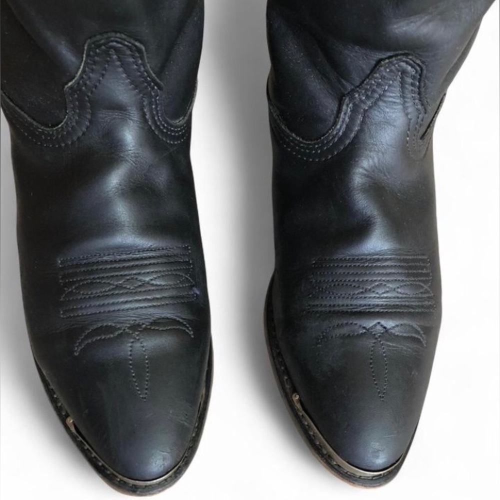 DURANGO Womens Size 8 M Black Leather Cowboy Western Boots - Picture 5 of 11